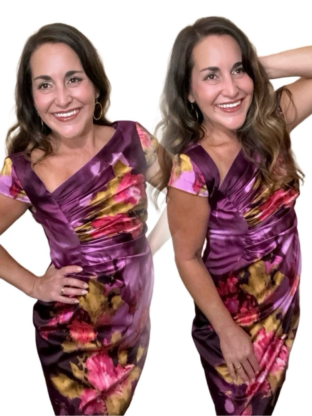 Kay Unger Satin Dress